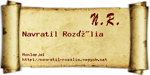 Navratil Rozália névjegykártya