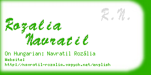 rozalia navratil business card